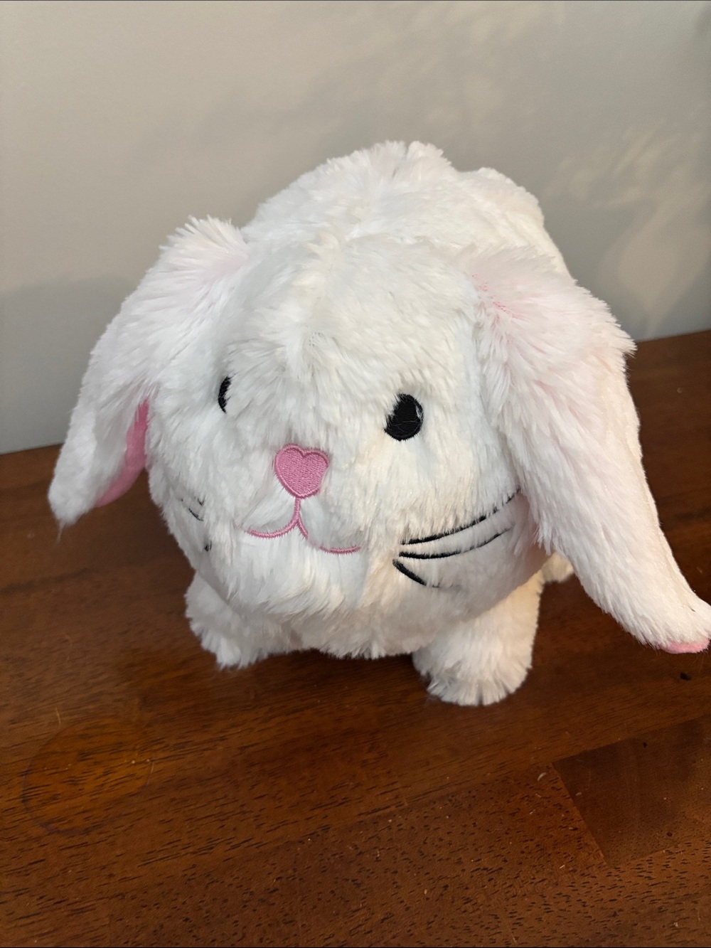 Plush White & Pink Bunny Toy/Bank